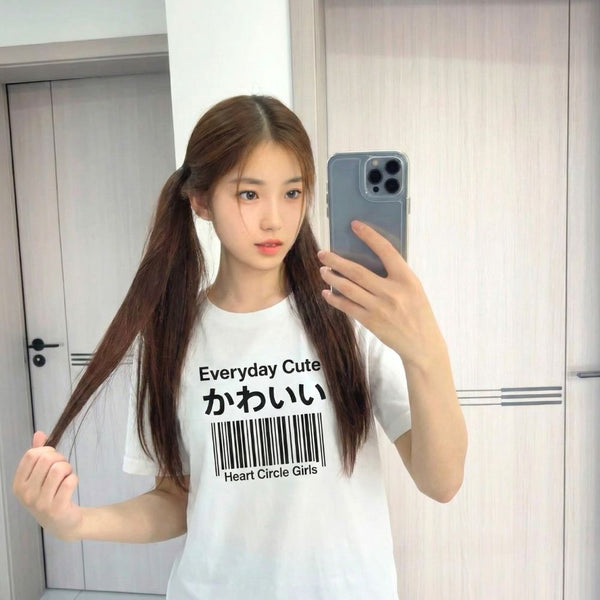 Everyday Cute - Japanese Graphic Barcode T-Shirt