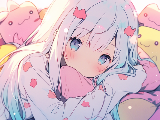 Pile of Plushies - Cute Anime Background