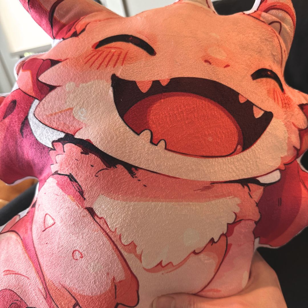 Plush dragon pillow