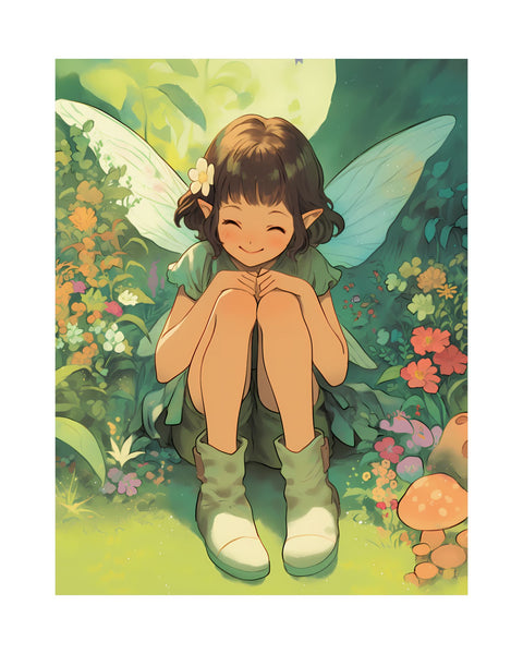 Garden Fairy Poster Anime Style
