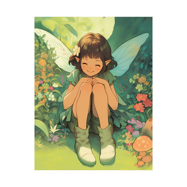 Garden Fairy Poster Anime Style