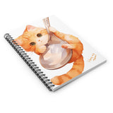 Hang in There Cat Anime Notebook Angle View