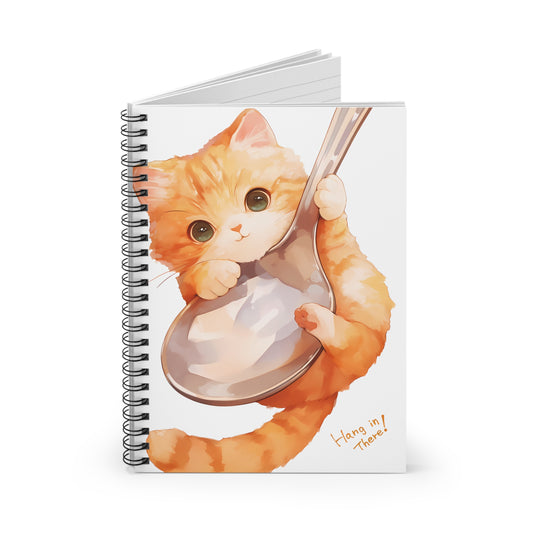 Hang in There Cat Notebook Open