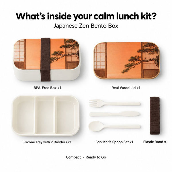 Entryway - Japanese Zen Bento Box With Utensils