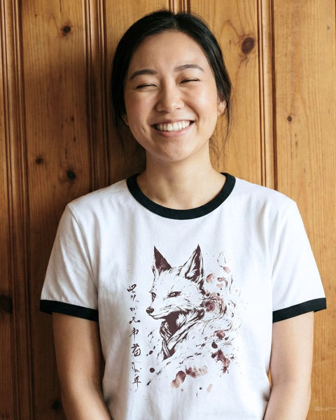 Stay Centered - Vintage Anime Fox T-Shirt