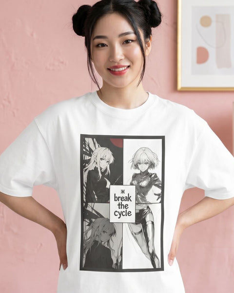 Break The Cycle - Oversized Anime T-Shirt