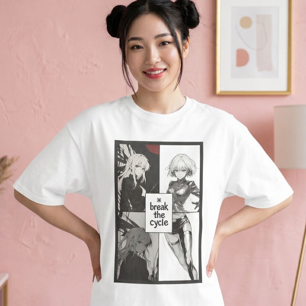 Break The Cycle - Oversized Anime T-Shirt