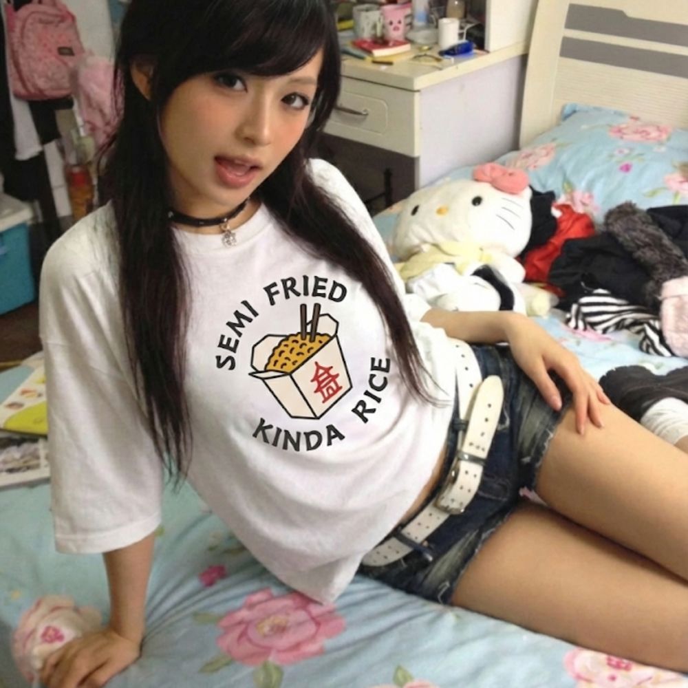 Semi Fried Kinda Rice - Meme T-Shirt