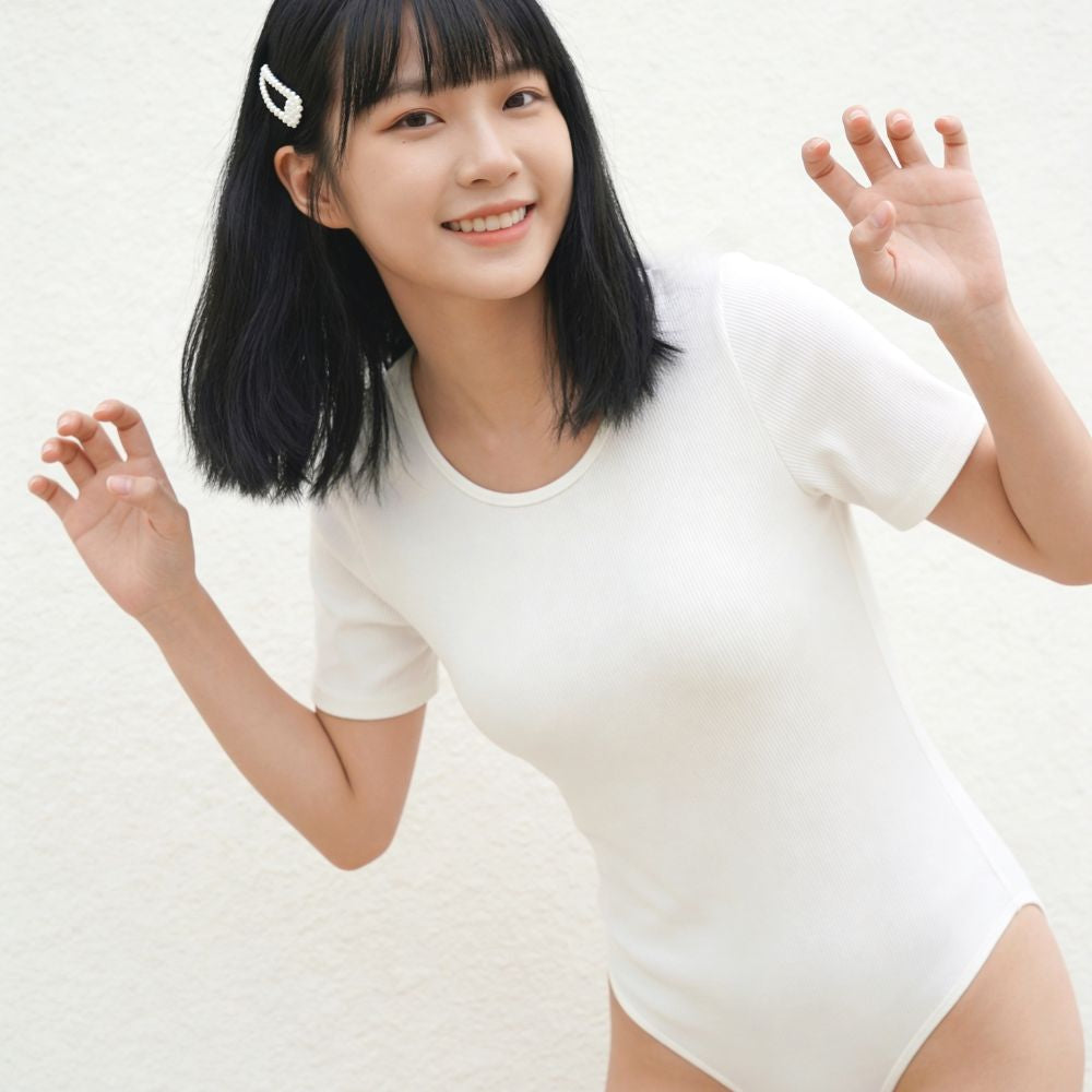 Miracle World White T-Shirt Bodysuit