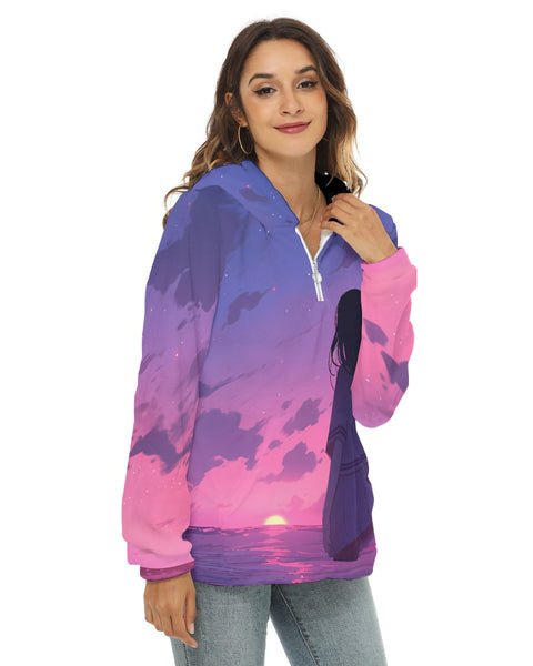 Before the Sun Sets - Borg Fleece Anime Hoodie