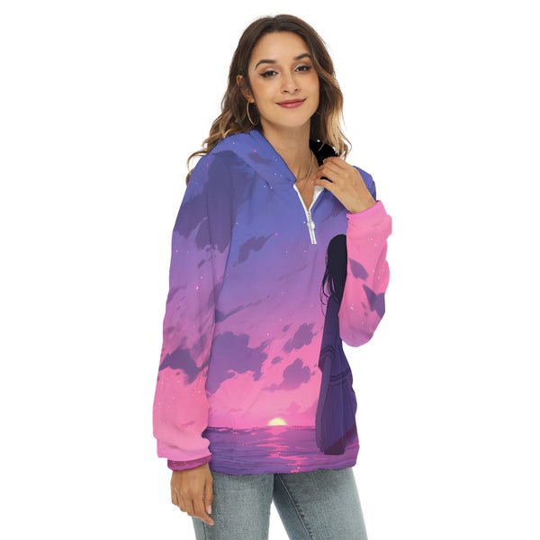Before the Sun Sets - Borg Fleece Anime Hoodie