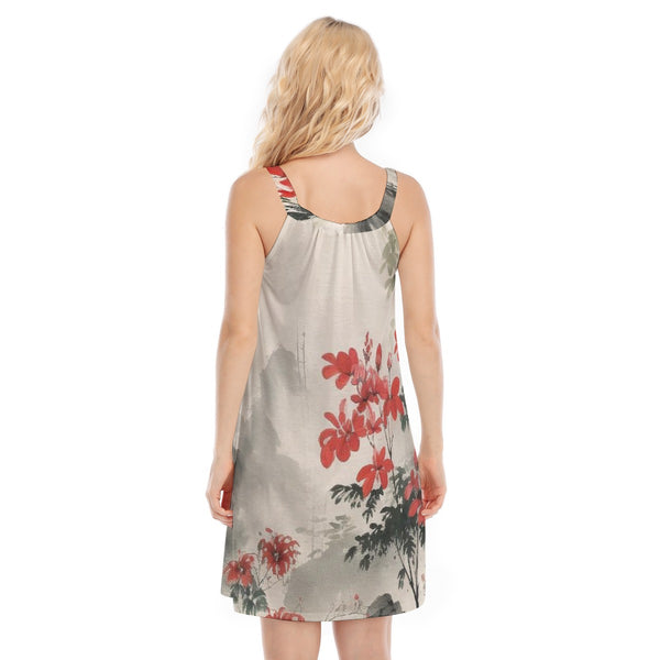 Red Lily - Ink Print Cami Dress